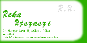 reka ujszaszi business card